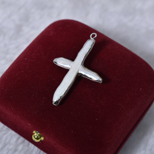 Large Cross Pearl Pendant - House Of Pearls